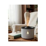 Azrlya LED Alev Efektli Aroma Difüzörü Ultrasonik Hava Nemlendirici Gece Lambası Fonksiyonlu
