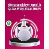 Azrlya Solar ve USB Şarjlı Su Geçirmez Katlanabilir LED Lamba