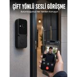 Azrlya Wi-Fi Bağlantılı Akıllı Kapı Zili Telefon Kontrollü Hd Güvenlik Sistemi - Lisinya