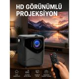 Azrlya Yüksek Hd Görünümlü Taşınabilir Projeksiyon Cihazı - Lisinya