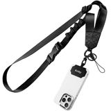 Azrra Ayarlanabilir Crossbody Telefon Kordonu: iPhone Samsung için Evrensel Crossbody Telefon Askısı Ayarlanabilir Boyun Telefon İpi, Siyah, Universal
