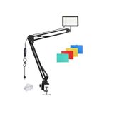 AZT 19cm 13 Watt 120 Led Fotograf Video Işığı Kelepçeli Masa Kıskaç Kolu Vlog Ürün Youtube Canlı Yayın