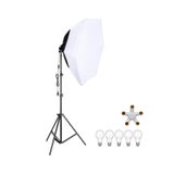 AZT 70CM Octagon Softbox 75 Watt LED Sürekli Işık Ürün Reklam Moda Makyaj Stüdyo Youtube Vlog Tiktok Canlı Yayın