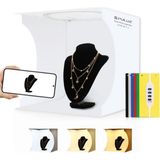 AZT Puluz PU5030 Ring Ledli 31X32CM 6 Fonlu Çantalı Fotograf Ürün Çekim Çadırı Kutusu Light Box - 31x31cm