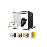 AZT Puluz PU5041B Ring Ledli 40X40CM 12 Fonlu Çantalı Fotograf Ürün Çekim Çadırı Kutusu Light Box