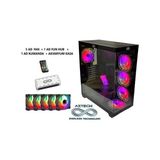 Aztech AZT101 B Gaming Mid-Tower Pc Kasası Rgb Switch - Siyah - Beyaz