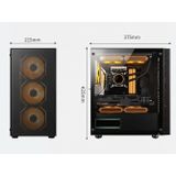 AZTECH SKY LINE AZT04 600W Temper Cam , Mesh Panel Siyah 4*12cm RGB Fan + USB 3.2 Gaming Kasa