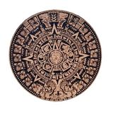 AZTEK MAYA TAKVİMİ Deri PEÇ - Arma - Askeri Patch 8 cm Çap