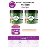 Azulen Boncuk Ağda, Sert ve Yoğun Kıl Tipleri için Yüksek Performanslı | 2 adet x 300g + Karınca Yumurta Yağı + 4 Adet Spatula
