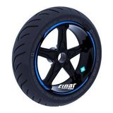 Azur Mavi 4 Parçalı Keskin Jant Şeridi Sticker Çınar Extreme