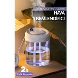 Azurtech 1500 Litre Typ-C Girişli Işıklı Ultrasonik Hava Nemlendirici Buhar Makinesi Dijital - Beyaz