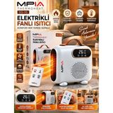 Azurtech 2000W Elektrikli Fanlı Isıtıcı Kumandalı Termostatlı Isı Fanı - 2000 W