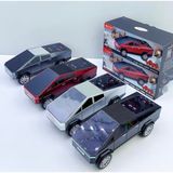 Azurtech 2025 Yeni WS-580 Tesla Cyberpickup Kablosuz Bluetooth Hoparlör Rgb Araba Işıkları Model Araba Dj Hoparlör Dinamik Renkli Ekran Işıkları - Gri