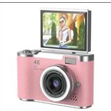 Azurtech 4K Dijital Retro Video Kamera 48MP 18X Zoom Flaşlı Dijital Vlog Fotoğraf Makinesi - Pembe
