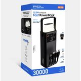 Azurtech Acl PW-112 22.5W Outdoor Hızlı Şarj Powerbank Siyah – 30.000MAH Kapasite, Çoklu USB Çıkış, Dahili Kablolar, LED Ekran & Kamp Lambası