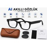 Azurtech Ai Akıllı Gözlük Kameralı Bluetooth Gözlük - Fotoğraf Video Çekimi, Sesli Asistan, Çeviri, Arama ve Müzik Kontrollü Peşin Fiyatına 6 x 1.333 - Siyah
