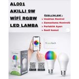 Azurtech Akıllı Rgb LED Ampul Wi-Fi 16M Renk, Uzaktan Kontrol ve Sesli Asistan Uyumlu - 1 adet