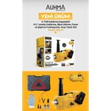 Azurtech Auhma 5 Ton Elektrikli Kriko Seti 4’ü 1 Arada – Bijon Sökme, Lastik Şişirme, LED Fenerli Araç Tamir Kiti - sarı