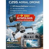 Azurtech C29S Gps 4K Esc Kamerali Drone 1km Menzil - 25 Dk Ucus - Brushless Motor Akilli Kumanda X2 Batarya - Çok Renkli