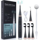 Azurtech Dental Ultrasonik Diş Taşı Sökücü Elektrikli Diş Temizleyici Diş Temizleme Diş Beyazlatma - Siyah