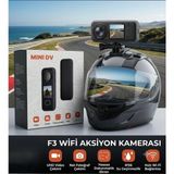 Azurtech F3 Mini Wifi Aksiyon Kamerası – Dokunmatik Ekranlı, Ipx6 Suya Dayanıklı, Kablosuz Bağlantılı Spor ve Motosiklet Kamerası - Siyah