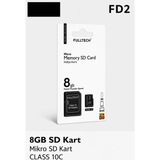 Azurtech Fulltech Micro Sd Hafıza Kartı Class 10 Yüksek Hızlı Mikro Sd Kart Adaptörlü - 8GB