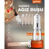 Azurtech Gl-22 Taşınabilir Ağız Duşu – Ipx7 Su Geçirmez, 3 Modlu Diş Temizleme Cihazı - Beyaz