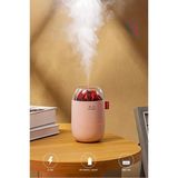 Azurtech H16 Pembe Odun Ateşi Efekli Hava Nemlendirici Buhar Makinesi 280ML LED Işıklı Sessiz Çalışma