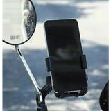 Azurtech Ikiz Ayna Bağlantılı Otomatik Motosiklet ve Bisiklet Telefon Tutucu Motorsiklet Telefon Tutacağı - 1 - 0 - Siyah