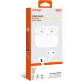 Azurtech Linkage PRO9S Kablosuz Bluetooth Kulaklık | Hi-Fi Stereo Ses | 5.1 Sürüm | Cvc 8.0 Mikrofon | 200MAH Şarj Kutusu - beyaz