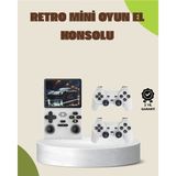 Azurtech M18PRO El Retro Arcade Oyun Konsolu Rocker Wi-Fi Tv Konsolu - Beyaz