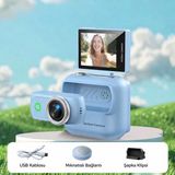 Azurtech Mini 4K Aksiyon Kamera | Manyetik Klipsli, Wifi Destekli, Döner Ekranlı Spor Kamerası (G18) - Mavi