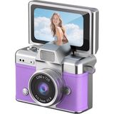 Azurtech Mini Dijital Kamera 720P Hd Flip Ekran Retro Ccd Çocuk Kamerası Taşınabilir Kamera - Mor