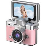 Azurtech Mini Dijital Kamera 720P Hd Flip Ekran Retro Ccd Çocuk Kamerası Taşınabilir Kamera - Pembe