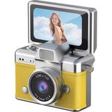 Azurtech Mini Dijital Kamera 720P Hd Flip Ekran Retro Ccd Çocuk Kamerası Taşınabilir Kamera - Sarı