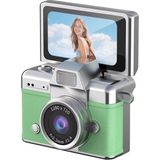 Azurtech Mini Dijital Kamera 720P Hd Flip Ekran Retro Ccd Çocuk Kamerası Taşınabilir Kamera - Yeşil