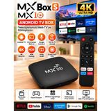 Azurtech Mx Box S MX10 4K Ultra Hd Android Tv Box 5g Wi-Fi Hdr Chromecast - Siyah