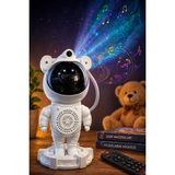 Azurtech MXS-003 Uzay Astronot Gökyüzü Lazer Projeksiyon ve Bluetooth Hoparlör Gece Lambası - beyaz