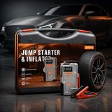 Azurtech Profesyonel Jump Starter ve Hava Kompresörü | 12000MAH Güçlü Akü Takviye Cihazı, Dijital Ekranlı Hava Pompası - çok renkli