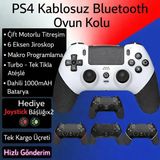 Azurtech Ps4 Kablosuz Bluetooth Oyun Kolu | Hall Sensör Joystick | 1000MAH Batarya | Pc Uyumlu - Kırmızı