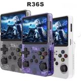Azurtech R36S Oyun Konsolu El Atarisi Arkos Işletim Sistemi 64 GB Hafıza 21.000 Oyun 3.5 Inch Ekran - gri