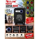Azurtech Süper Bass Bluetooth Hoparlör Fm Radyo USB Tf Kart Destekli Taşınabilir Ses Sistemi - Siyah