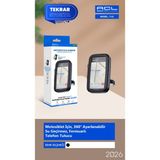 Azurtech T-52 Motosiklet Telefon Tutucu Su Geçirmez 360° Döner Aynaya Bağlantılı Fermuarlı Gps Telefon Kılıfı - Çok Renkli