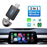 Azurtech Tak Çalıştır Kablosuz Apple Carplay & Android Auto Mini USB Adaptörü Taşınabilir Bluetooth Wifi - Siyah