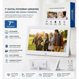 Azurtech X4 10 Inç Dijital Fotoğraf Çerçevesi IPS Hd Ekran 16GB Hafıza Video ve Müzik Oynatma - Beyaz