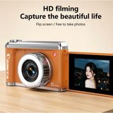 Azurtech Yeni 2.4 Inç IPS Ekran Çift Lensli Ccd Çocuk Kamerası Kapaklı 1080P 720P 48MP Vlog Çekimi Kayıt Retro Kamera - Kahverengi