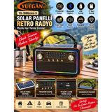 Azurtech YG-1086 Mini-S Solar Panelli Bluetooth Hoparlör Fm/am/sw Radyo Usb/tf Destekli - Kahverengi