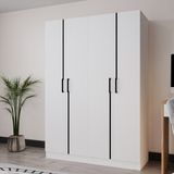 Azzuri Furniture Piyano 4 Kapaklı Dolap Genç Odası-Çocuk Odası Gardırop Beyaz