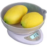B-05 Dijital Mutfak Terazisi (5KG / 1GR) Hassas Tartı Kilo Ölçer Beyaz / 5 kg Kap Hediyeli