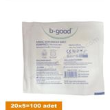 B-Good 7,5x7,5 cm Steril Spanç Gaz Kompres Nonwoven (5x20) -100 adet - Kutusuzdur